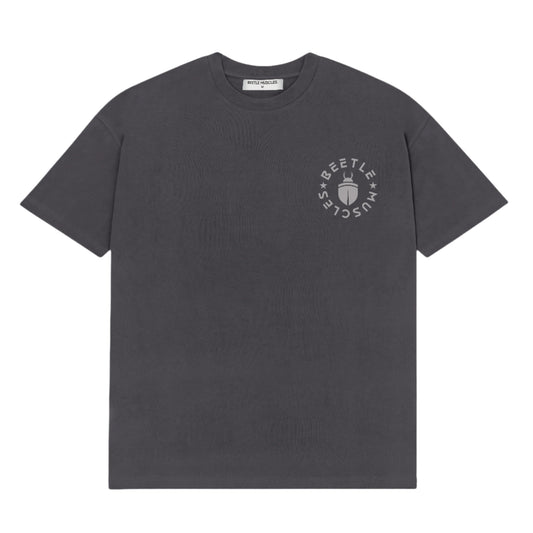T-Shirt mit silbernem Käfer